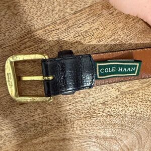 Vintage genuine leather Cole Haan black belt